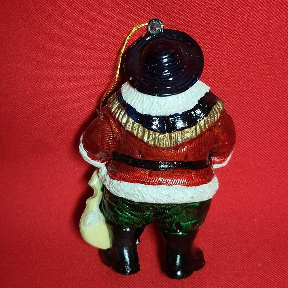 VTG Santa Claus Old St Nick Blown Glass Christmas Ornament